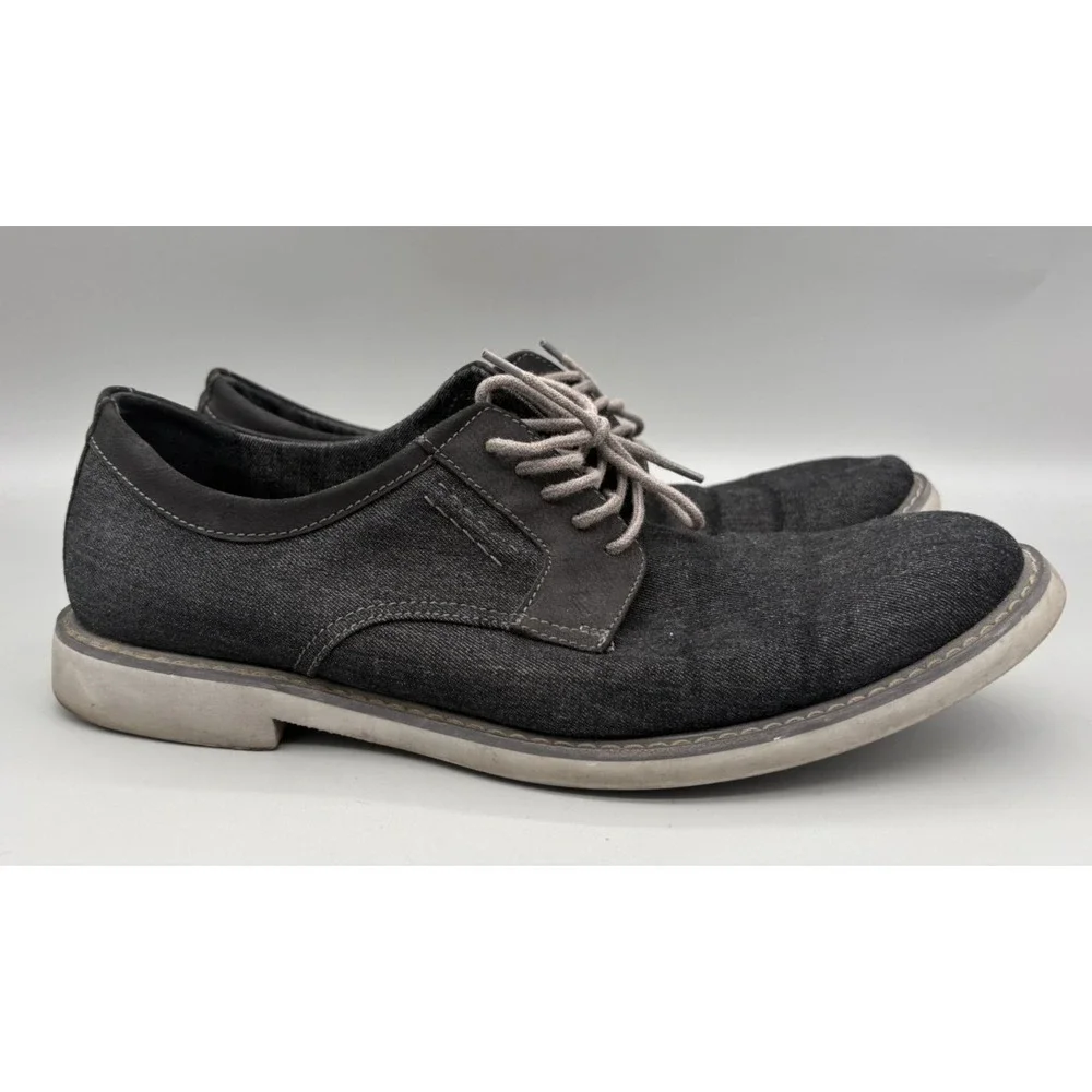 G.H. Bass & Co. Dark Gray Leather Shoes Men's Size 11.5 Sneakers Bass-Lloyd